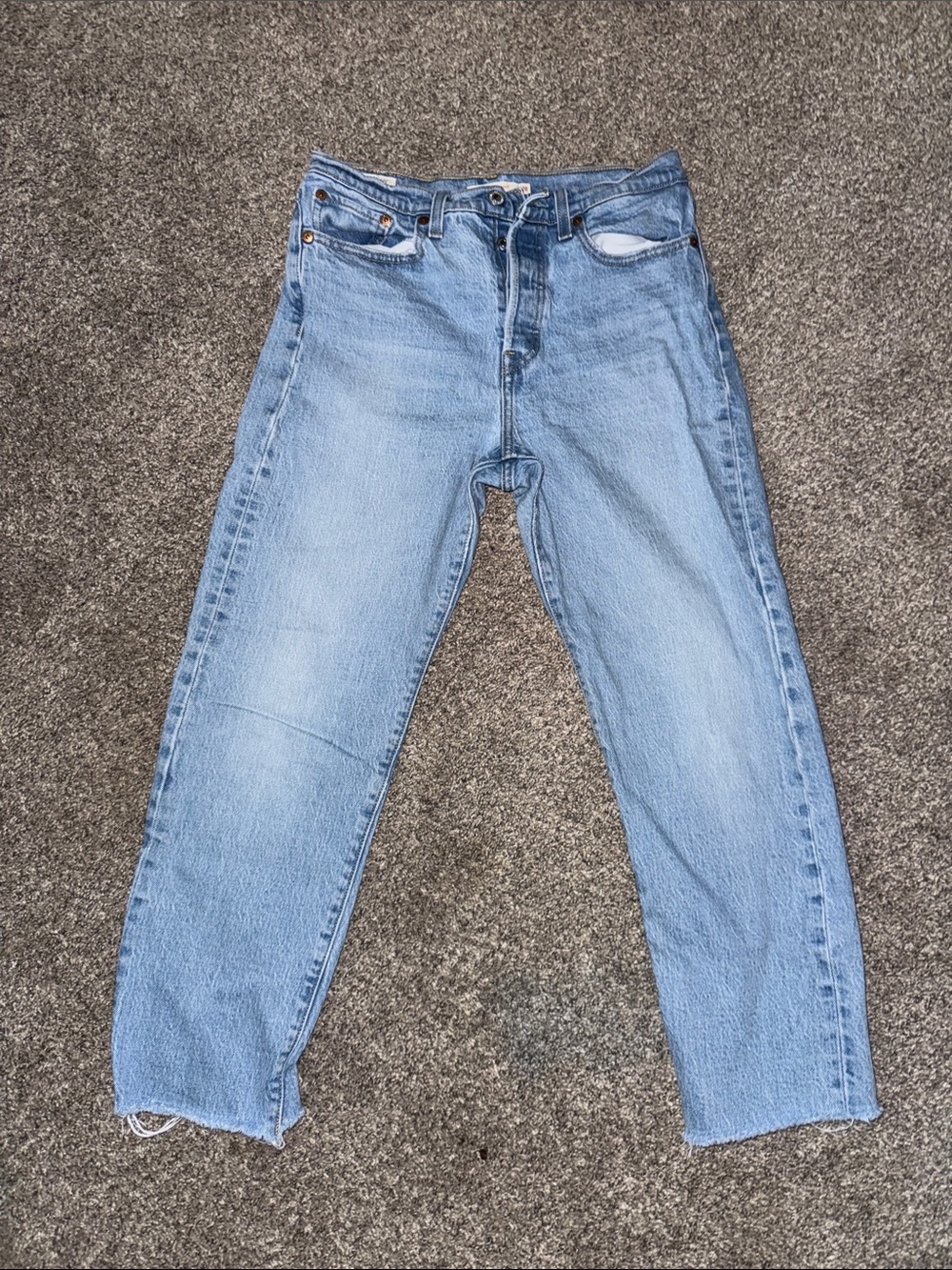 Levi's Light Blue High-Waist Straight Leg Jeans